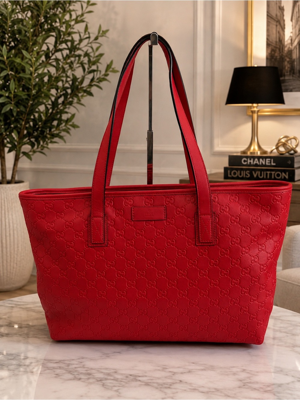 Gucci Guccissima GG Leather Embossed  Tote - EUC - With COA